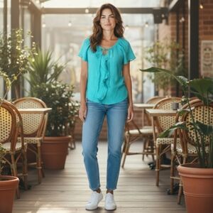 St. John's Flowing Tropical Top